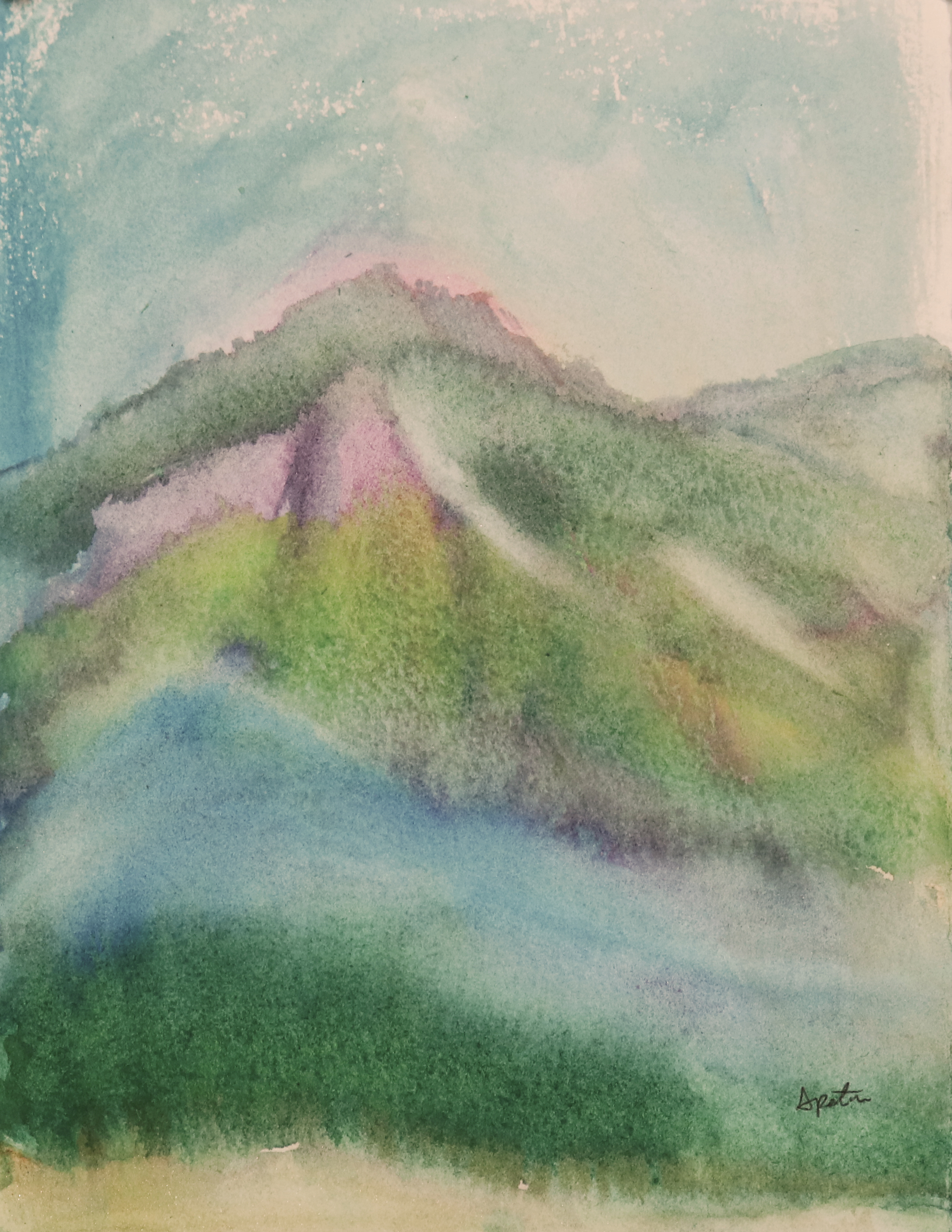 mountain watercolor